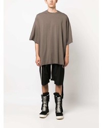 Мужская оливковая футболка с круглым вырезом от Rick Owens DRKSHDW