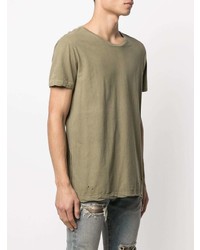 Мужская оливковая футболка с круглым вырезом от Ksubi