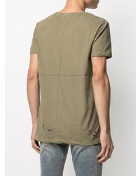 Мужская оливковая футболка с круглым вырезом от Ksubi