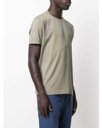 Мужская оливковая футболка с круглым вырезом от Loro Piana