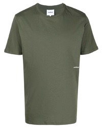 Мужская оливковая футболка с круглым вырезом от Soulland