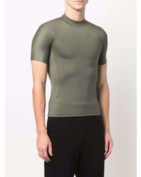 Мужская оливковая футболка с круглым вырезом от Balenciaga