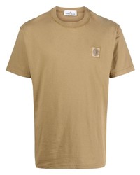 Мужская оливковая футболка с круглым вырезом от Stone Island