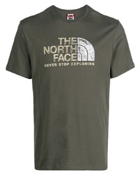 Мужская оливковая футболка с круглым вырезом от The North Face