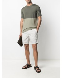 Мужская оливковая футболка с круглым вырезом от Theory