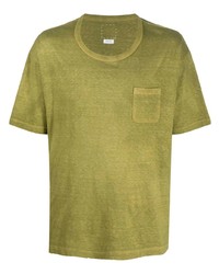 Мужская оливковая футболка с круглым вырезом от VISVIM