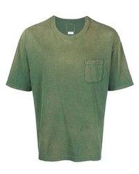 Мужская оливковая футболка с круглым вырезом от VISVIM