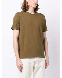 Мужская оливковая футболка с круглым вырезом от YMC