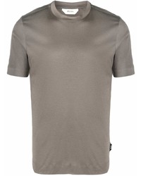 Мужская оливковая футболка с круглым вырезом от Z Zegna