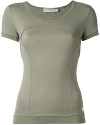 Женская оливковая футболка с принтом от adidas by Stella McCartney