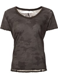 Женская оливковая футболка с принтом