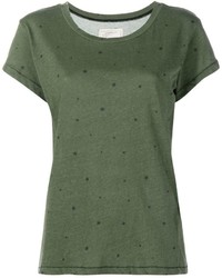 Женская оливковая футболка со звездами от Current/Elliott