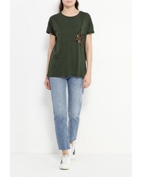 Женская оливковая футболка от adL