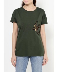 Женская оливковая футболка от adL