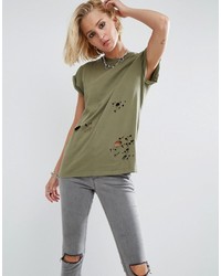 Женская оливковая футболка от Asos