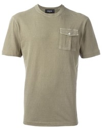 Мужская оливковая футболка от DSQUARED2