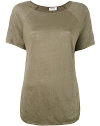 Женская оливковая футболка от Frame