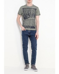 Мужская оливковая футболка от Gas