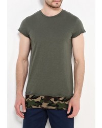 Мужская оливковая футболка от Jack &amp; Jones