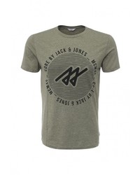 Мужская оливковая футболка от Jack &amp; Jones