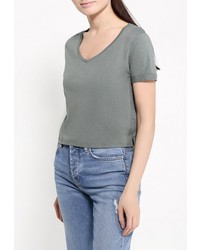 Женская оливковая футболка от Jennyfer