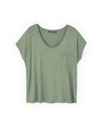 Женская оливковая футболка от Mango