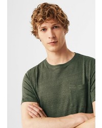 Мужская оливковая футболка от Mango Man