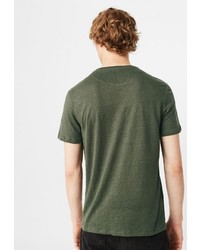 Мужская оливковая футболка от Mango Man