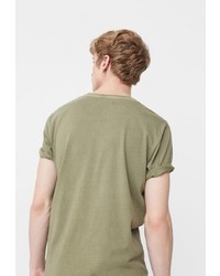 Мужская оливковая футболка от Mango Man