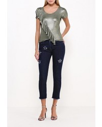 Женская оливковая футболка от Rinascimento