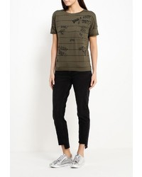 Женская оливковая футболка от Vero Moda