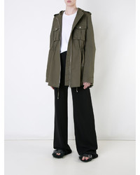 Женская оливковая хлопковая парка от Dion Lee