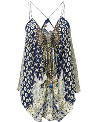 Оливковая шелковая блузка от Camilla