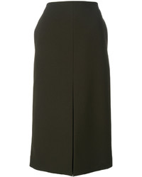 Оливковая шелковая юбка от Jil Sander