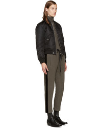 Женская оливковая шерстяная водолазка от Haider Ackermann