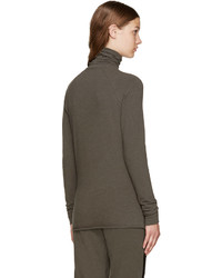 Женская оливковая шерстяная водолазка от Haider Ackermann