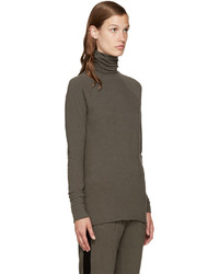 Женская оливковая шерстяная водолазка от Haider Ackermann