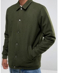 Мужская оливковая шерстяная куртка от Asos
