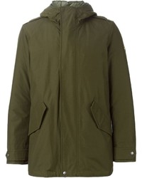 Мужская оливковая шерстяная куртка от Woolrich