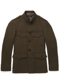 Оливковая шерстяная полевая куртка от Tom Ford