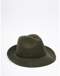 Мужская оливковая шерстяная шляпа от Asos