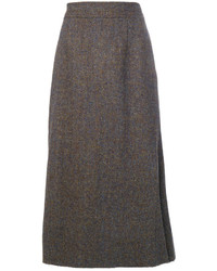 Оливковая шерстяная юбка от Maison Margiela