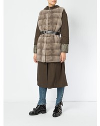 Оливковая шуба от Blancha