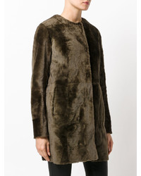 Оливковая шуба от Drome