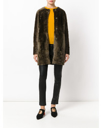 Оливковая шуба от Drome