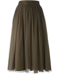 Оливковая юбка от Roberto Collina