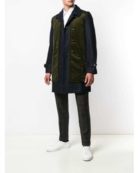 Оливковое длинное пальто от Comme Des Garcons SHIRT