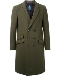 Оливковое длинное пальто от GUILD PRIME