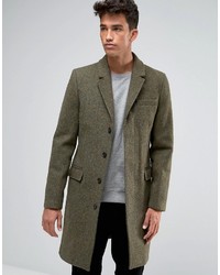 Оливковое длинное пальто от Jack Wills