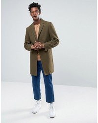 Оливковое длинное пальто от Bellfield